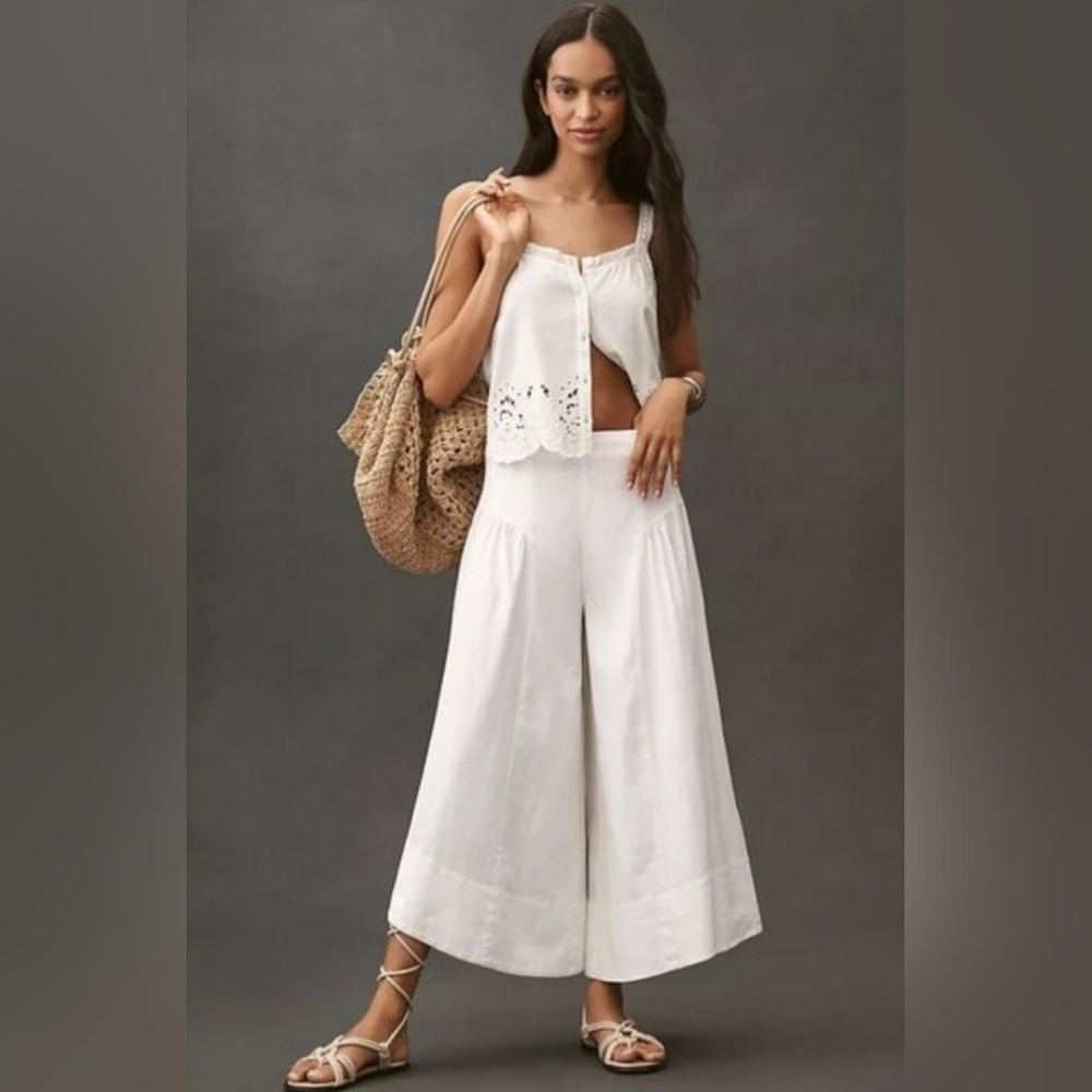 Anthropologie Linen Extended Waist Pants In Size 14! NWT!